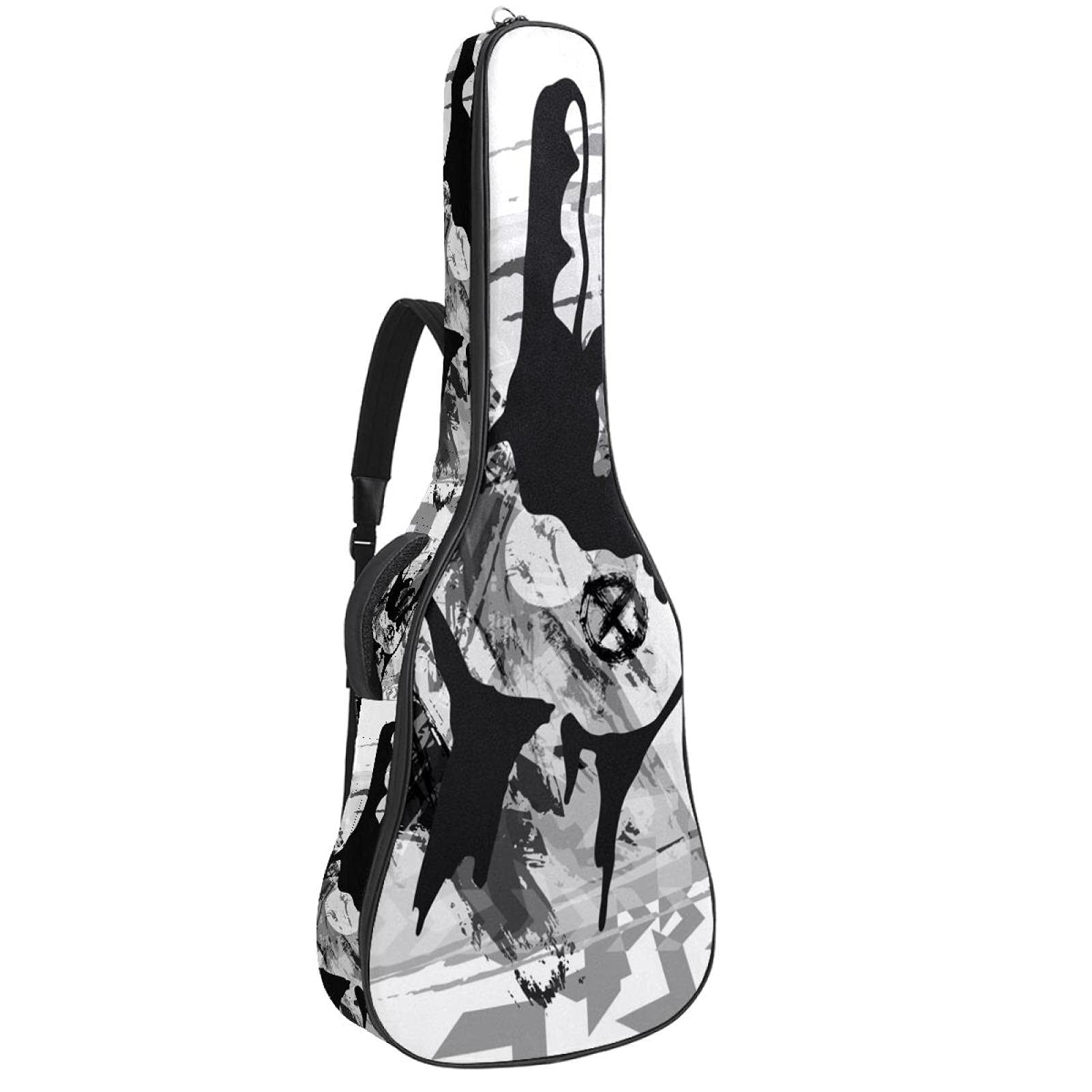 Sac de transport pour guitare classique et basse housse réglable grise - 8