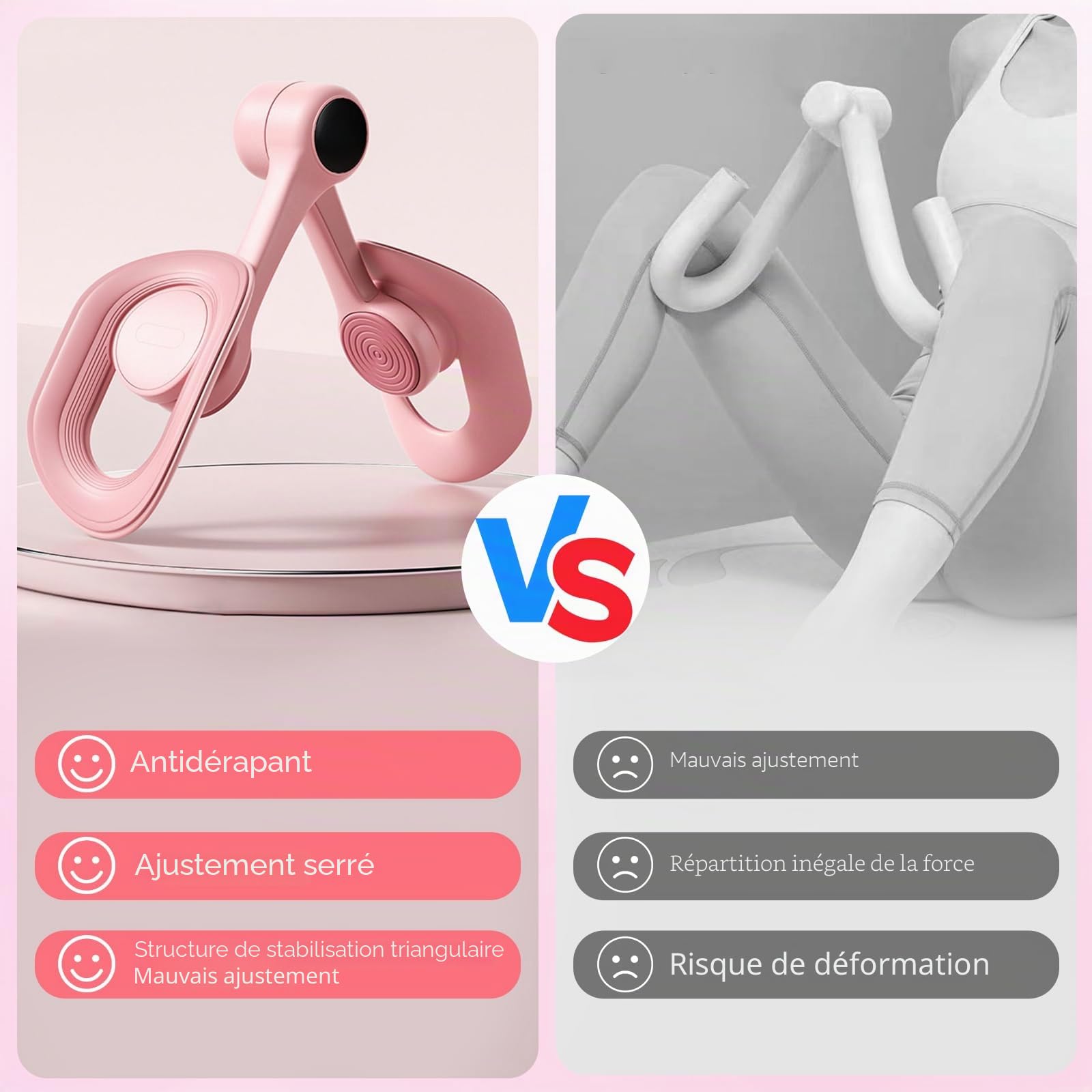 Appareil d'entraînement pour Le Plancher pelvien et Les Cuisses pour Femme - Appareil d'entraînement pour Le Plancher pelvien et Les Cuisses - pour entraînement des Jambes, tonification des Jambes à