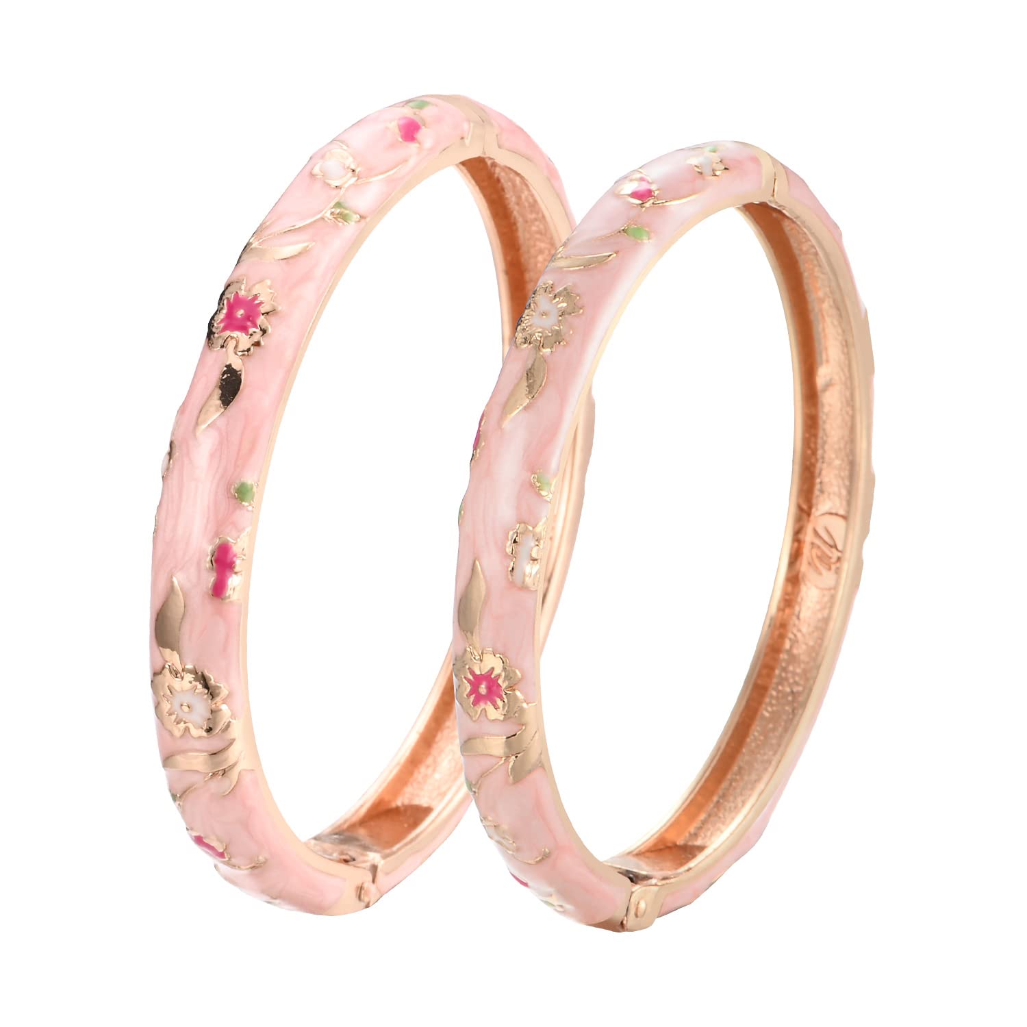 UJOY Handcrafted Cloisonne Bangle Bracelets Butterfly Enamel Metal Handcuff Jewelry Set Box Gift for Women 55A108-55B30