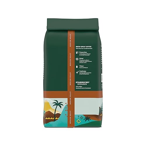 Vista 147 de Starbucks Pike Place Roast - Café molido con tostado medio, 100 % Arábica, 1 bolsa (28 onzas)