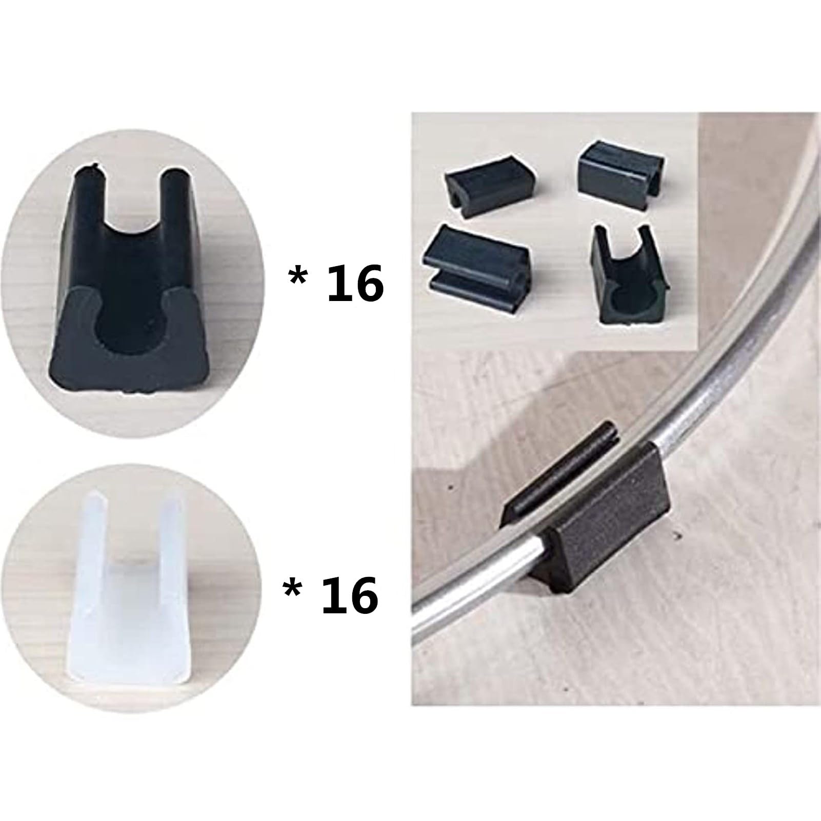 32 Coprigambe Per Sedia In Silicone - Protezioni Antiscivolo Per Mobili, Bianco, 10 Mm - Foto 5