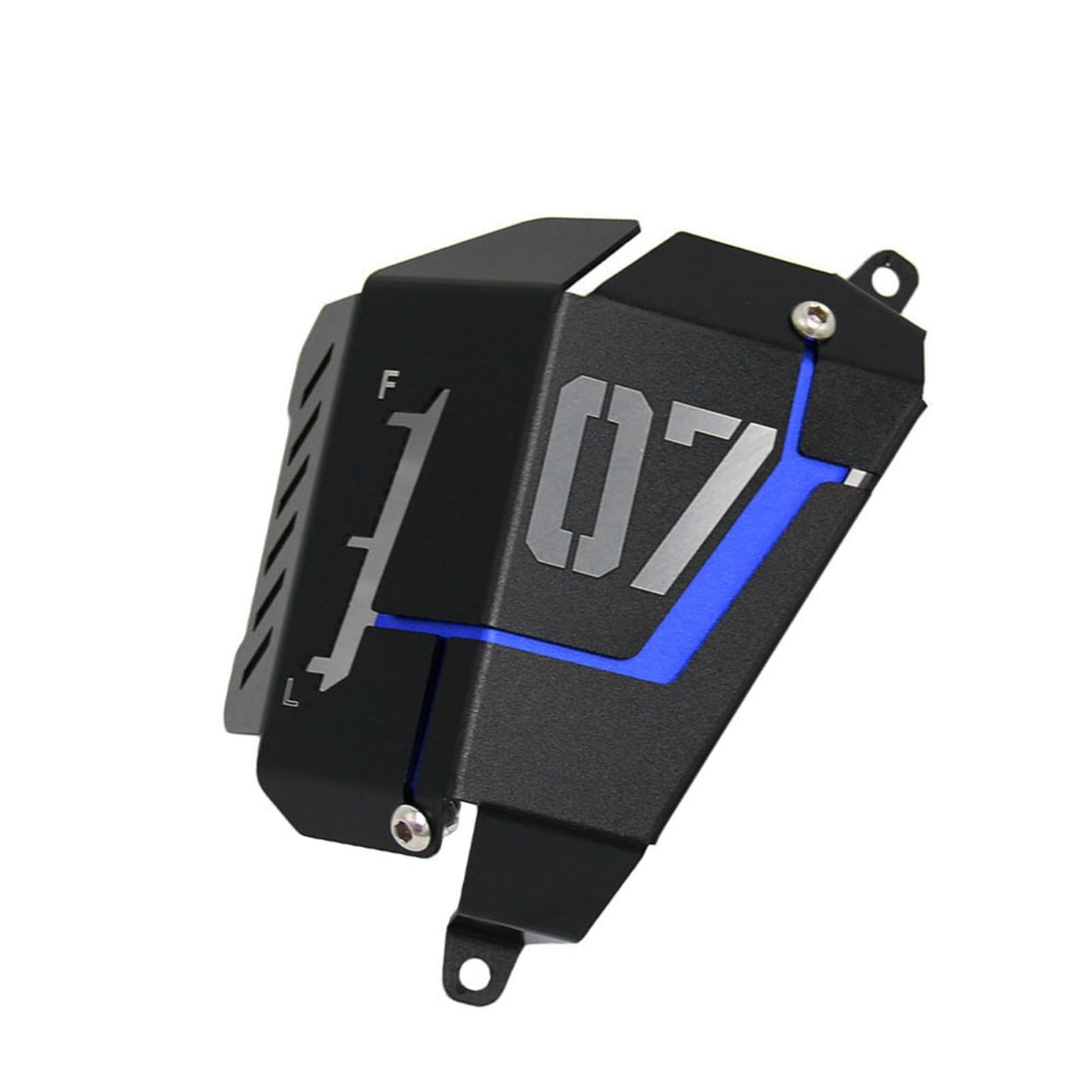 Couvercle de Protection de Réservoir Liquide Refroidissement MT07 FZ07 pour MT-07 FZ-07 2014-2019, Montage Performant en Aluminium CNC, 1 Pièce pour Ventilateurs Moto (Bleu)