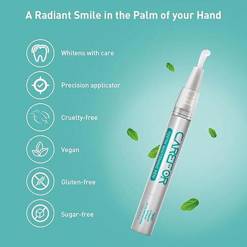 Miniatura 4 de Bolígrafo blanqueador de dientes, 1 paquete (0.1 fl oz) de gel blanqueador de acción rápida con aplicador de cepillo, kit de viaje portátil para