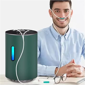 Hydrogen Inhaler, 225ml/min 150H+75O Dual Output H2 Inhaler, 99.99% High Purity H2 Water Generator, SPE Ion Water Generator for Home, Travel and Car
