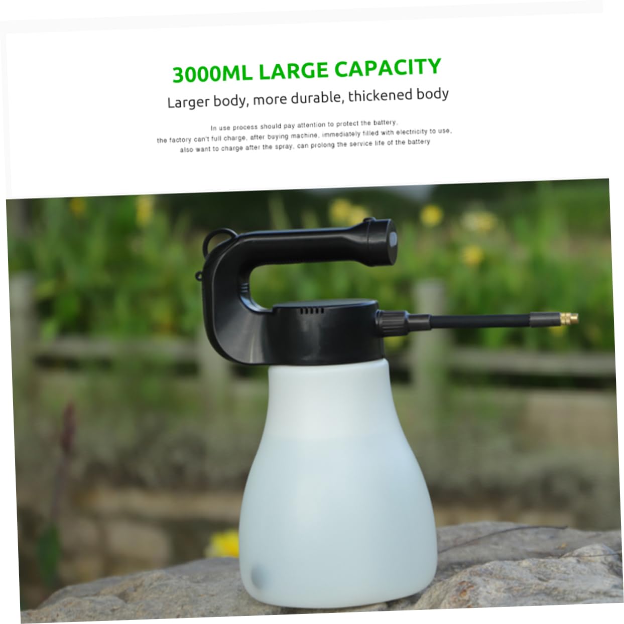 Happyyami Elektrische Gießkanne Mit Verstellbarer Kupferdüse Tragbare Automatische Sprühflasche USB-ladesprüher Für Garten Und Weiß