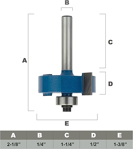 Miniatura 2 de Broca de enrutador Rabbeting (vástago de 14")