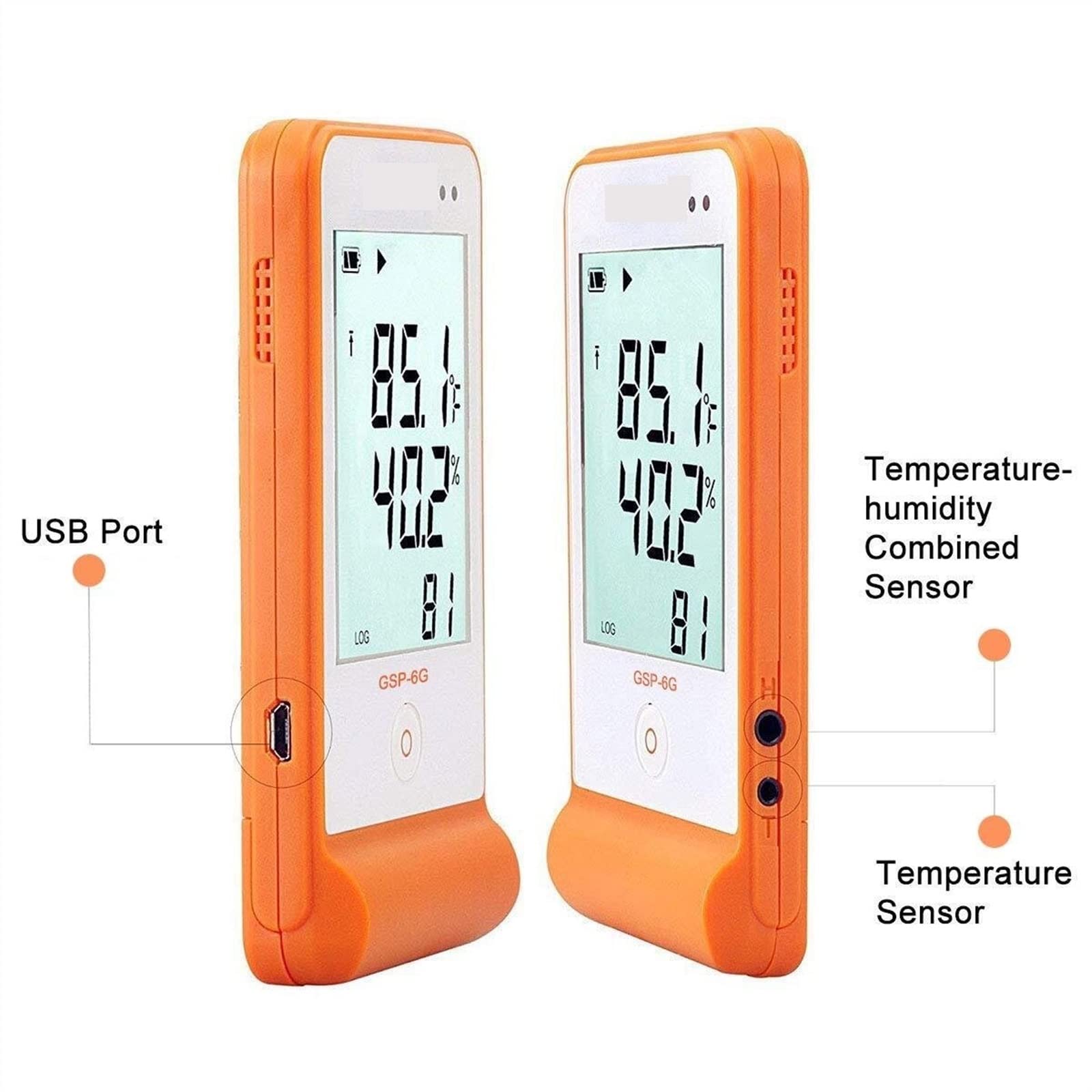 Temperatur-Feuchte-Datenlogger RecorderTemperaturrecorder mit Glykolflaschen-Temperatursensor