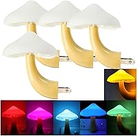 Vista 9 de AUSAYE Paquete de 4 luces nocturnas enchufables, luz de hongo, luces nocturnas LED para niños, adultos, dormitorio, baño, pasillo, escaleras
