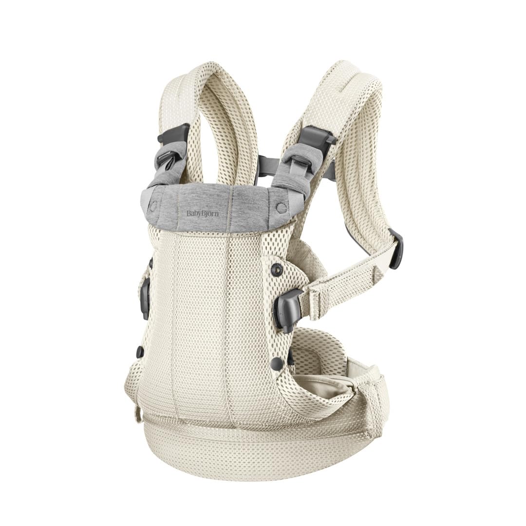 BabyBjörn Porte-bébé Harmony, Mesh 3D, Crème + Pochette pour Porte-bébé