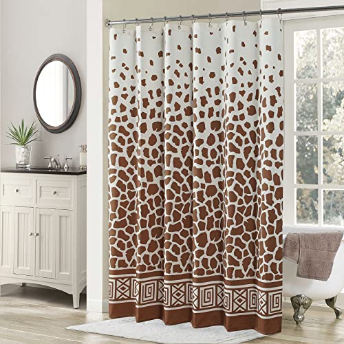 Sdliving Giraffe Tan Vintage Polyester Taupe Fabric Brown Modern Shower Curtains For Bathroom,Cream Classic Waterproof Khaki Farmhouse Bath Curtain,72 Inches W X 72 Inches #TOP11