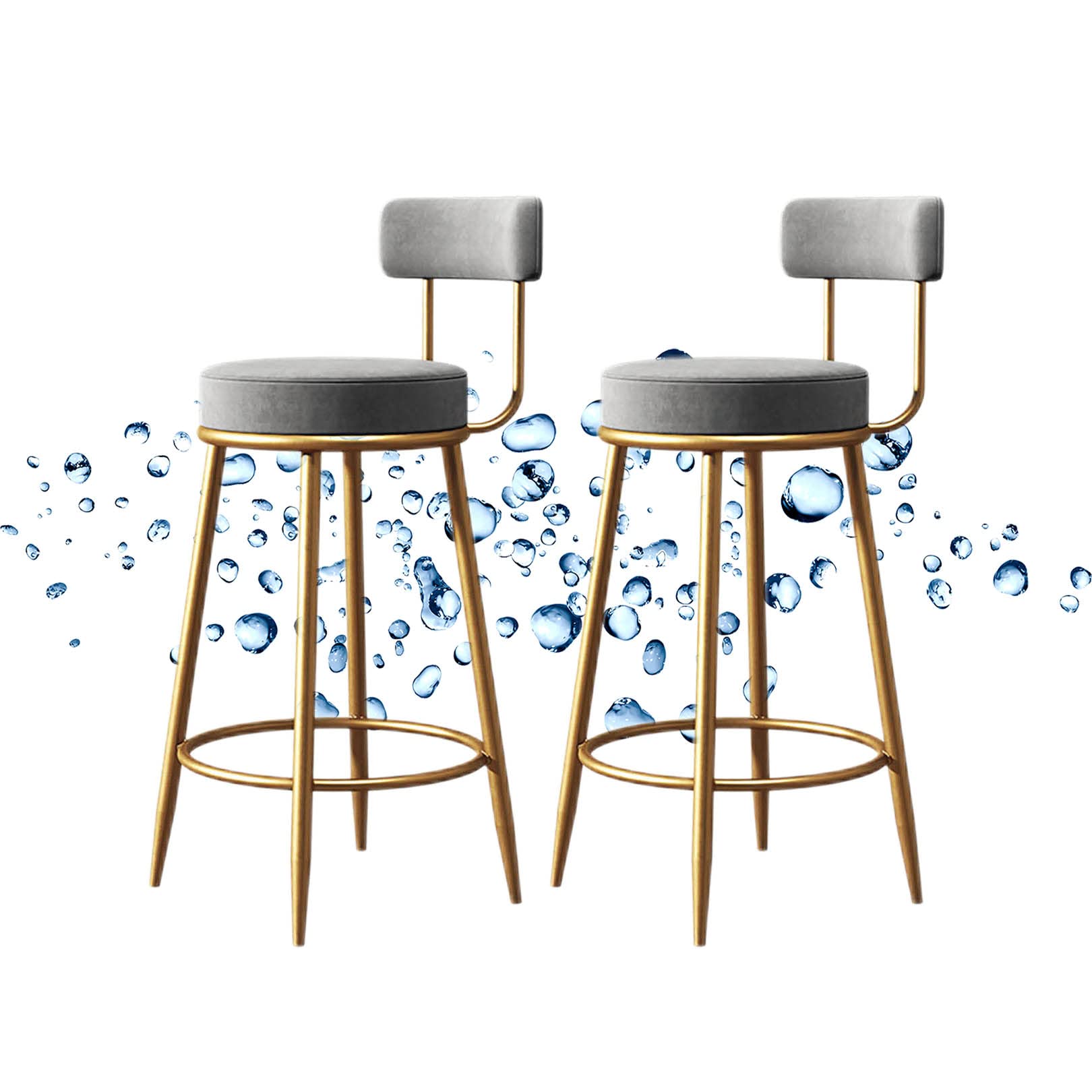 Tabourets de cuisine en velours chaises rembourrées haut de gamme pour salle à manger