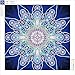 MXJSUA DIY 5D Special Shape Diamond Art Painting Geometric Blue Flower by Number Kits for Adults, Round Drill Diamond Gem Art Kits Picture Arts Craft for Home Wall Art Decor 14x14 inch