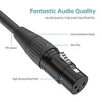 Vista 7 de Cable de micrófono XLR macho a hembra de 5 pies (cobre sin oxígeno)