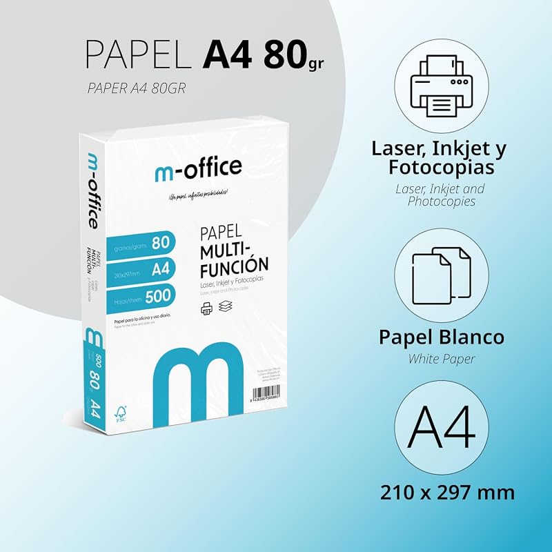 OFITURIA A4 Papír 80g 150 Lap Tintasugaras és Lézernyomtatóhoz Irodai Másolópapír - 150 Blatt, A4