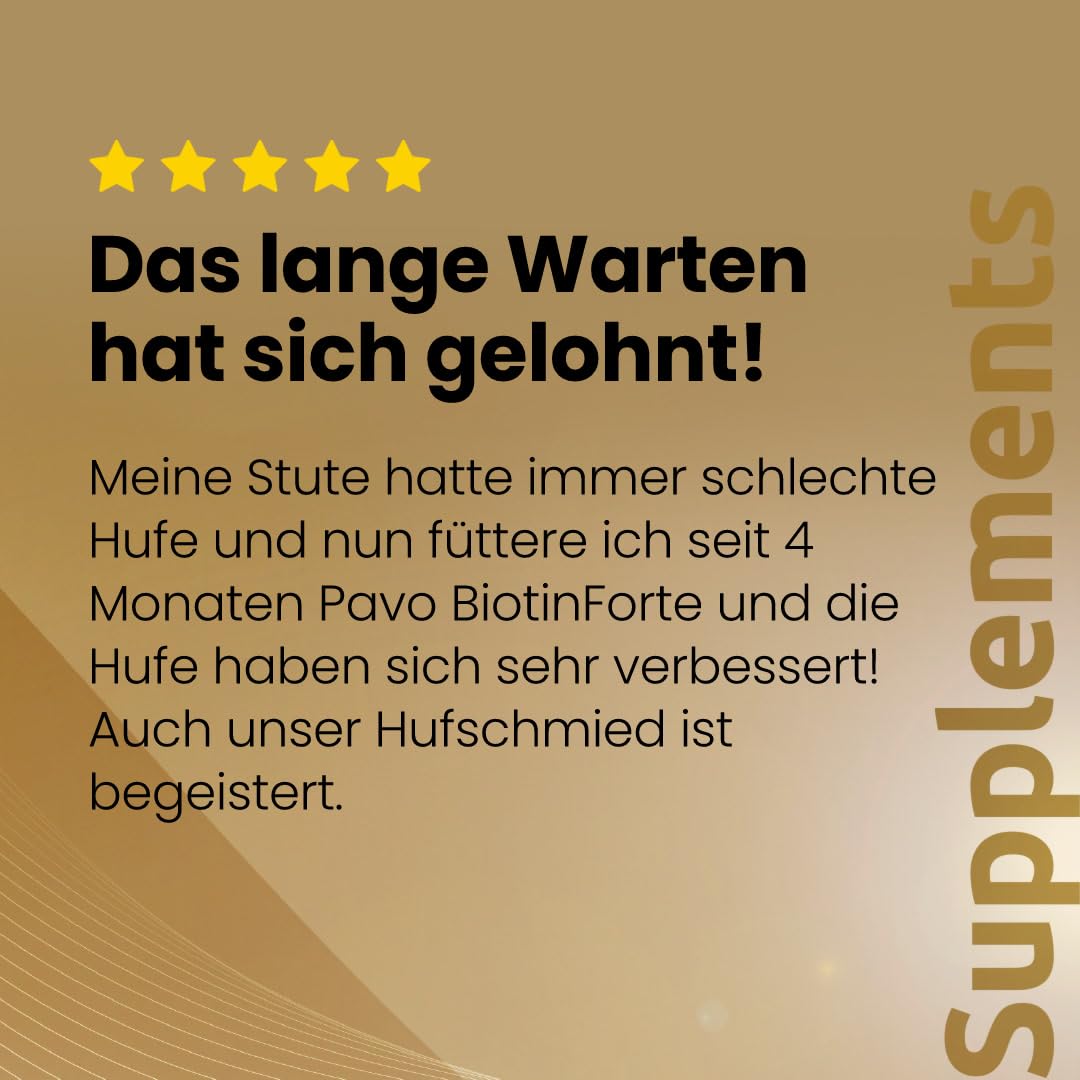 Pavo BiotinForte 3KG | Hufpflege Pferd | Biotin, Zink, Kupfer & Aminosäuren | Starke Hufe, glänzendes Fell & gesundes Bindegewebe