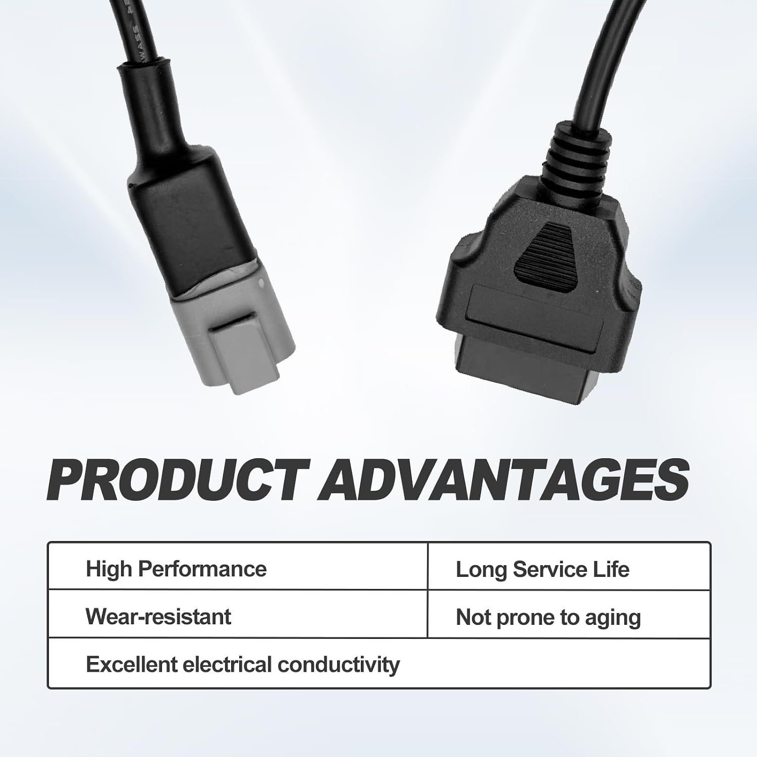 OBD Diagnostic Adapter Cable 6 Pin to 16 Pin Compatible with CAN AM UTV ATV Motorcycles OBD2 OBDII Diagnostic Tool