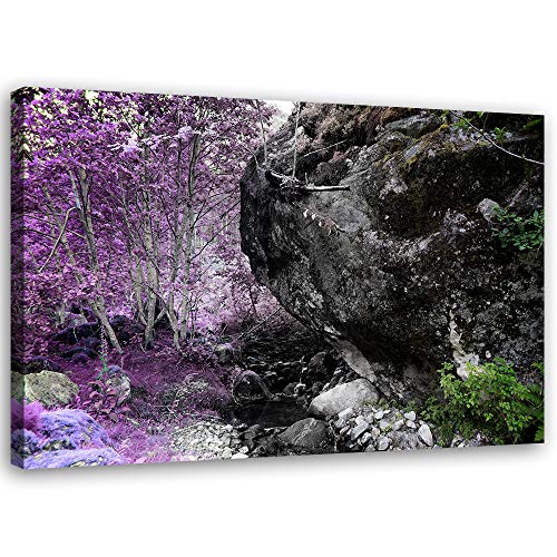 Tableau sur toile XXL nature violet Feeby 100x70 cm