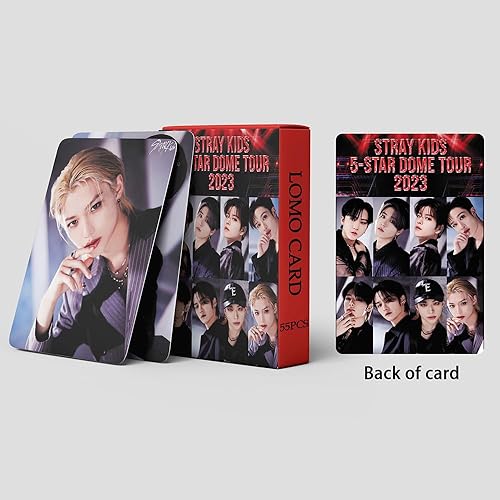 Miniatura 6 de Straykids - 55 tarjetas fotográficas para niños callejeros de 5 estrellas DOME TOUR 2023, tarjetas de Straykids Lomo, tarjetas KPOP Straykids regalo