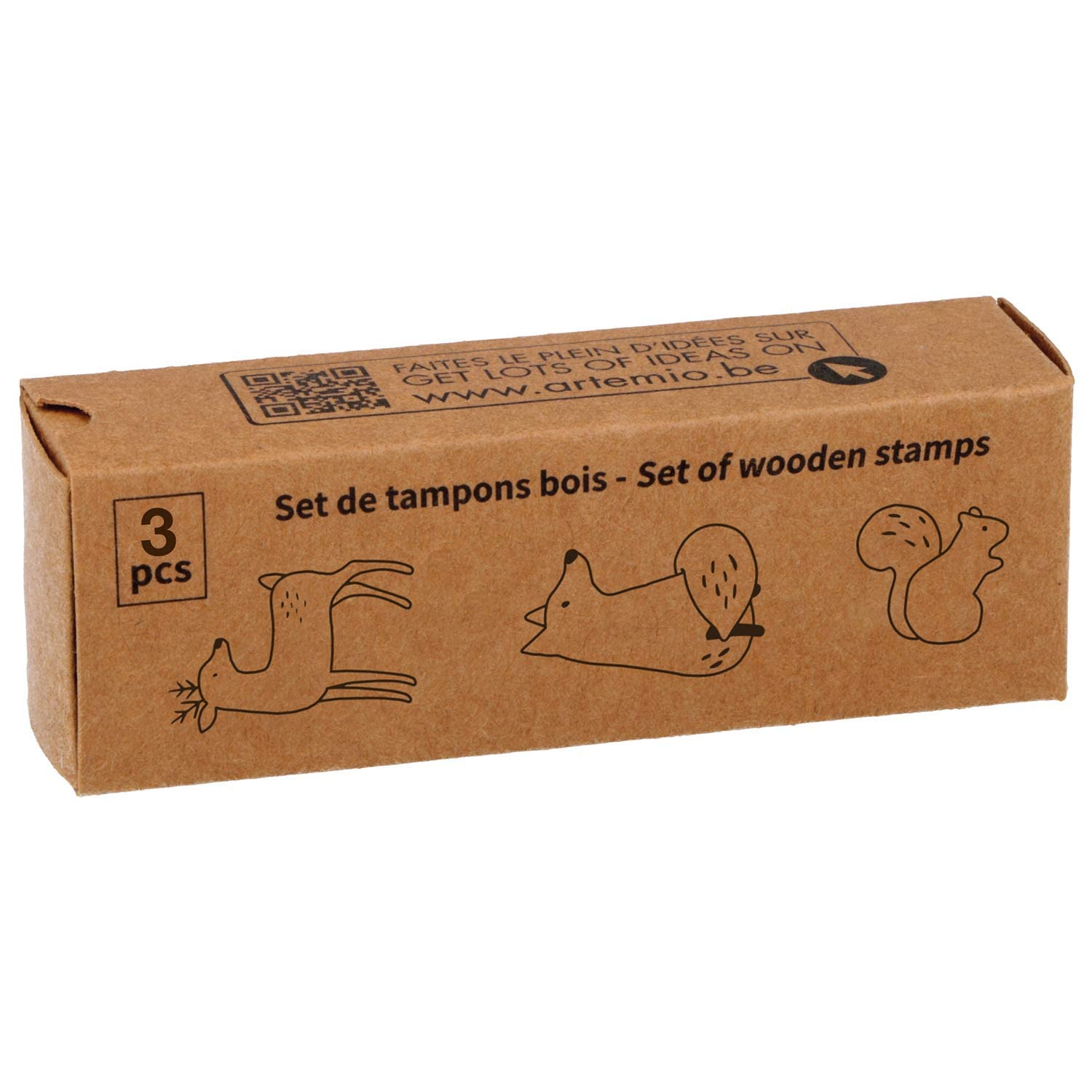 Set De 3 Tampons En Bois Automne Artemio - Hérisson, Champignon, Gland - Collection Fall In Love - 4