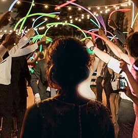 Glow Fever Glow Sticks Bulk 100ct 22\'\' Glow Necklaces with Connectors, Neon Light Sticks for Party Festivals Raves Concert Birthday Wedding, Multicolor