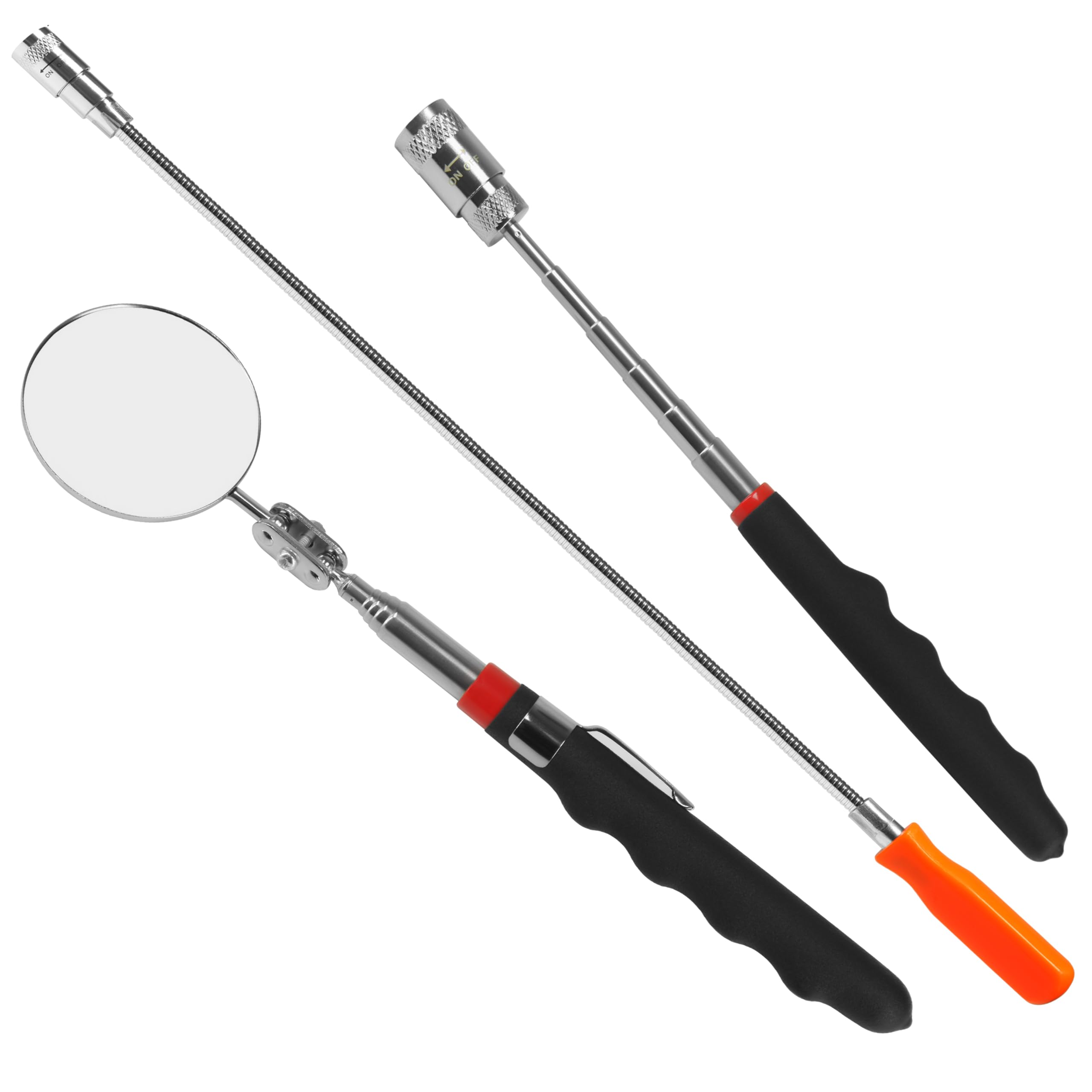 Miroir d'inspection télescopique LED et micro magnétique directionnel Modèle-2