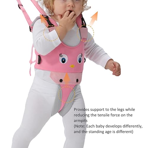 Miniatura 2 de Jiawu Arnés para caminar para bebés, andador de bebé, arnés de mano para niños pequeños, cinturón de protección ajustable, ayudante de aprendizaje