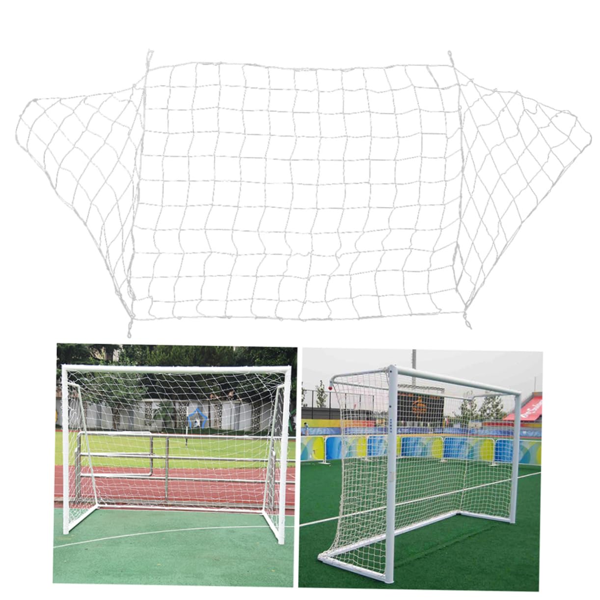 BRIGHTFUFU 7 Person Standard Soccer Net Sports Training Net for Goals Flexible and Easy to Assemble for Youth Teams and Outdoor Practice