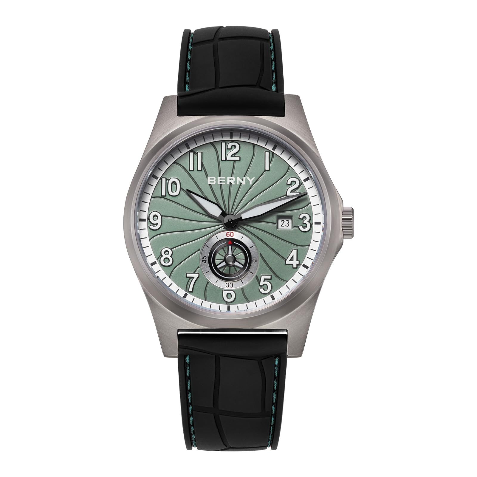 BERNY Reloj De Titanio para Hombres Movimiento Automático Relojes De Pulsera Clásicos para Hombre 10ATM Resistente Al Agua