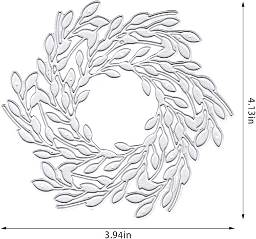 Miniatura 2 de ALIBBON Troqueles de corona de Navidad para hacer tarjetas, moldes de plantillas de metal, troqueles de fondo para manualidades, álbum de fotos,
