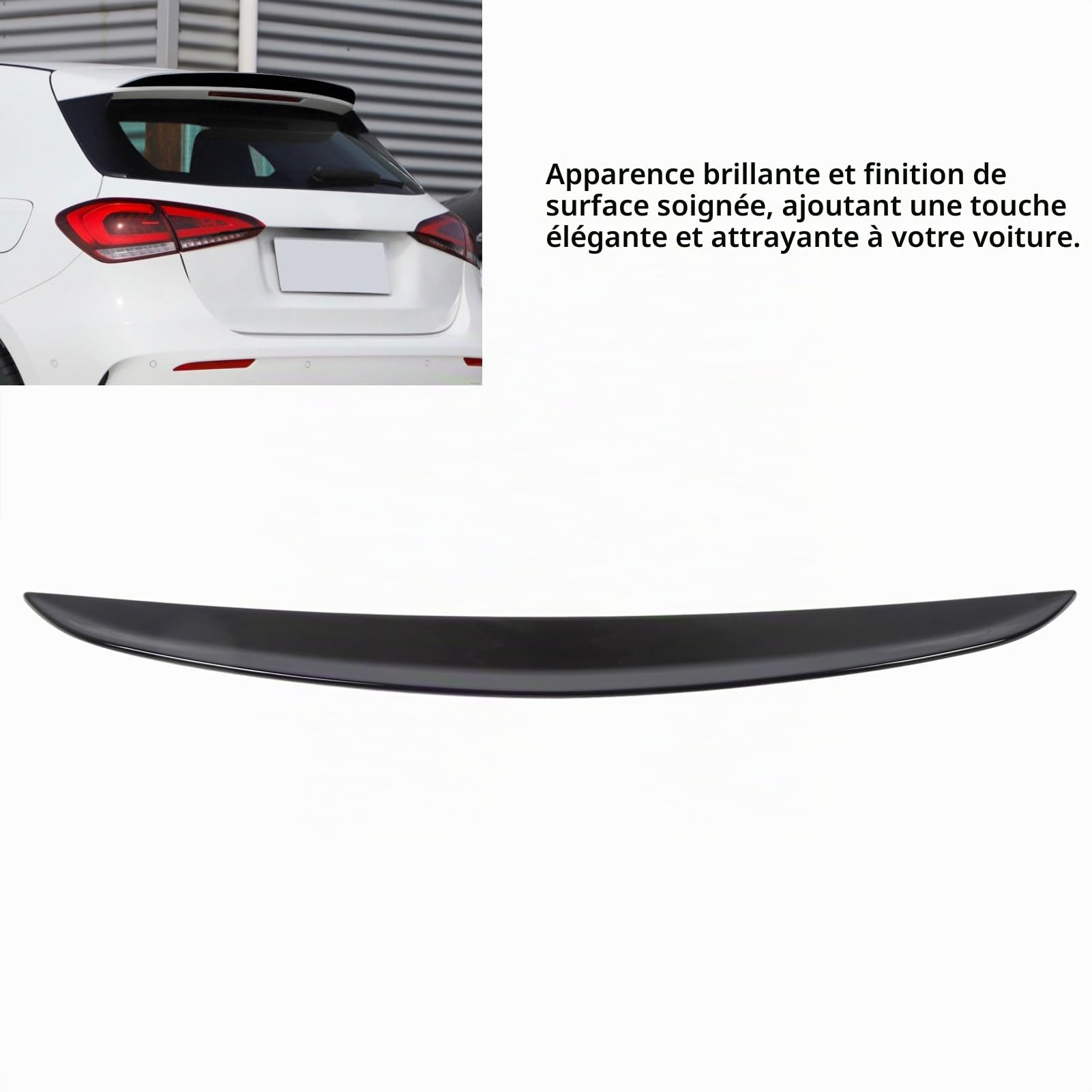 Aileron de Coffre, Aileron Arrière de Voiture Lame Toit de L'Aileron de Coffre Remplacement pour Classe A W177 Amg-Line Hatchback A35 Accessoires Extérieurs Auto