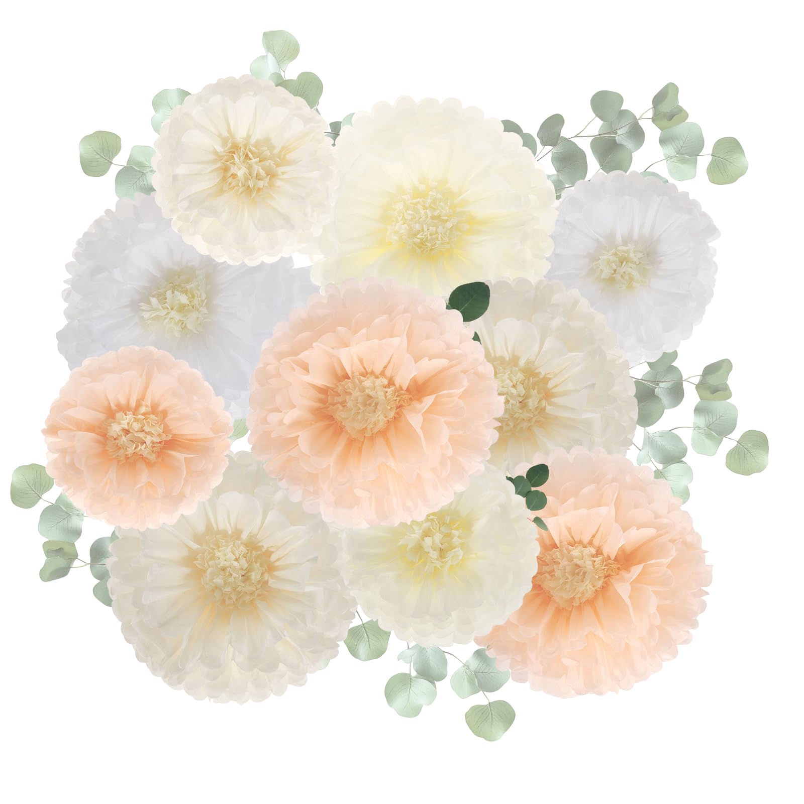 10pcs Paper Flowers Decorations Large Tissue Pom Poms for Wedding Party Wall