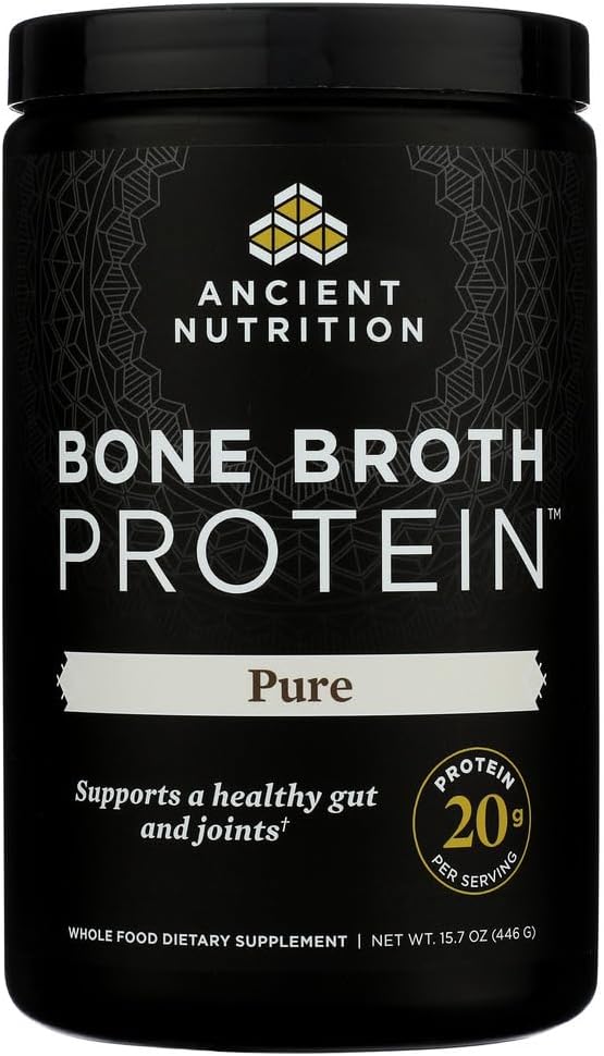 Bone Broth Protein, Pure, 15.7 Oz (446 G)
