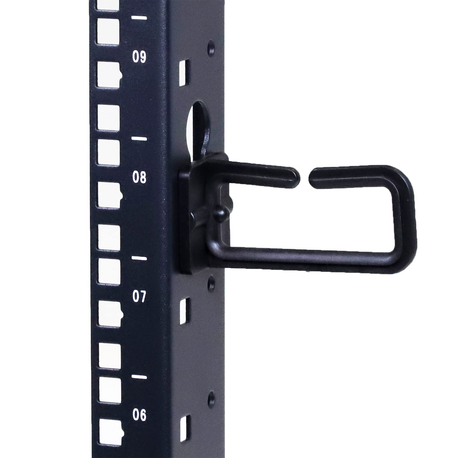 AEONS 27U 4-Pfosten-IT-Server-Rack mit offenem Rahmen, 48,3 cm tiefenverstellbar (55,9 cm bis 101,6 cm), Netzwerkausrüstung, AV-Ausrüstung mit Rollen und Kabelmanagement