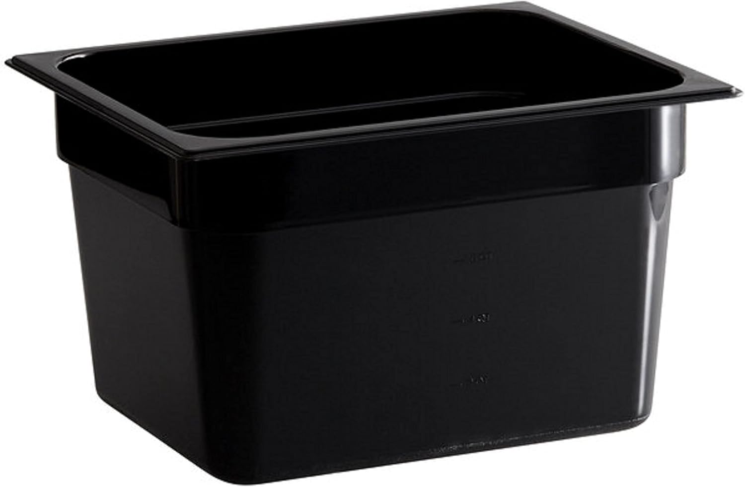 TrueCraftware- Half Size 8” Deep Polycarbonate Food Pan Black Color- Commercial Restaurant Food Storage Containers Hotel Pans for Catering Buffets Restaurants Fruits Vegetables Corns