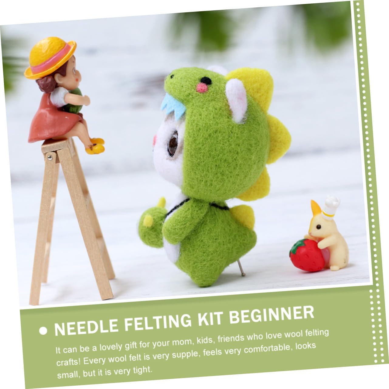NUOBESTY 6juegos Kit De Fieltro Para Principiantes Instrucciones Inglés De Felting De Animales Gato Arcoíris y Gato Materiales Completos Para Manualidades Creativas