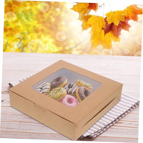 Miniatura 5 de Mobestech 15 cajas de ventana para tartas, contenedores para magdalenas, brownie, cupcakes, dulces, dulces, dulces, galletas, postres, mini