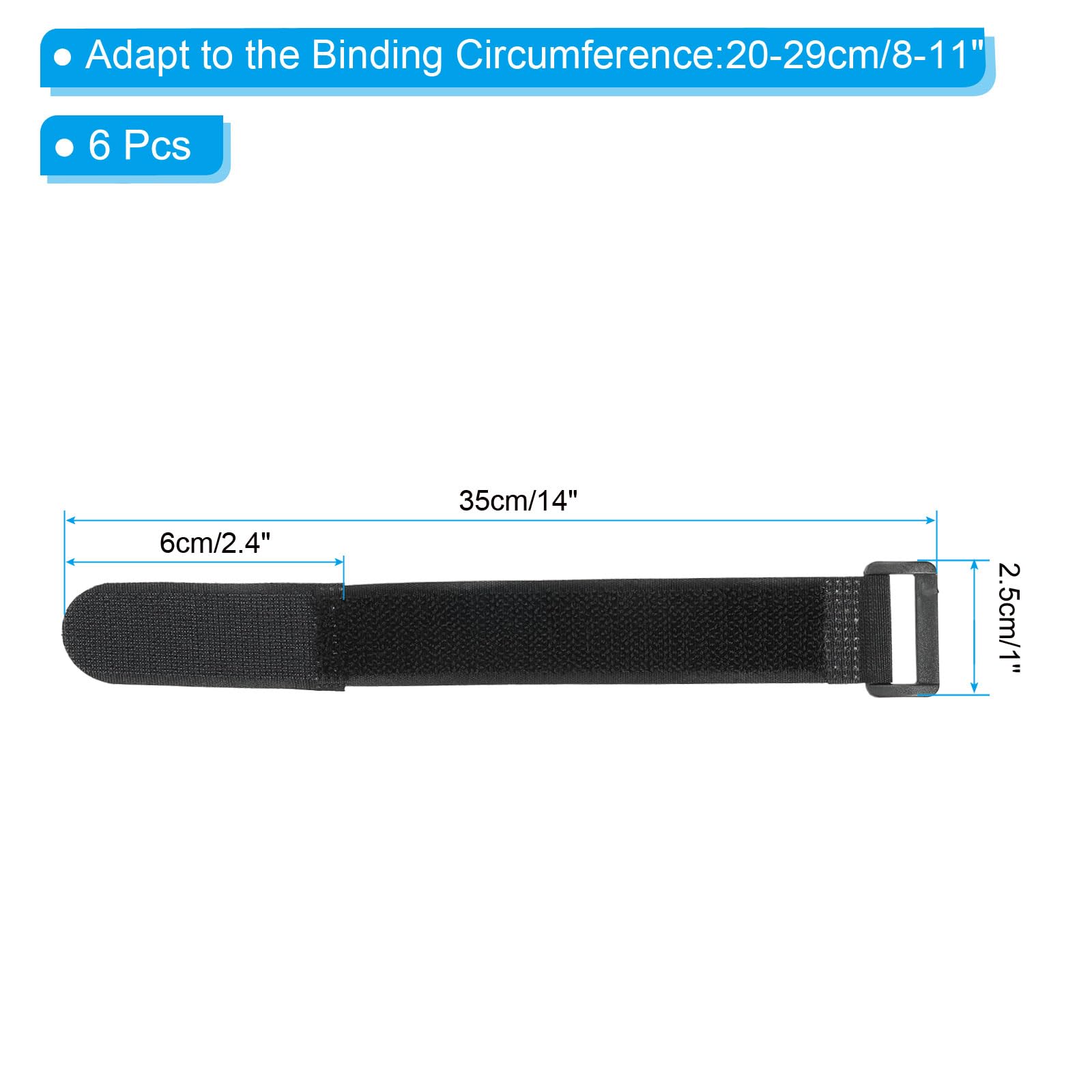 PATIKIL Reusable Cable Ties 14x1inch - Image 2