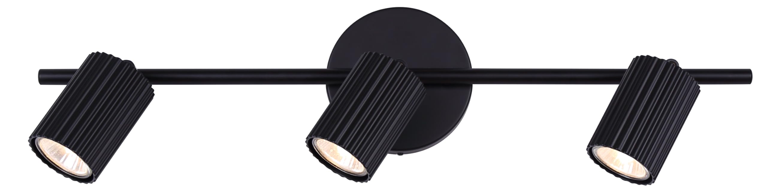 Canarm REXTON 3-Light Ceiling/Wall Track Light – Matte Black, Adjustable Modern Fixture for Kitchen, Hallway, or Living Room, Easy Connect Installation