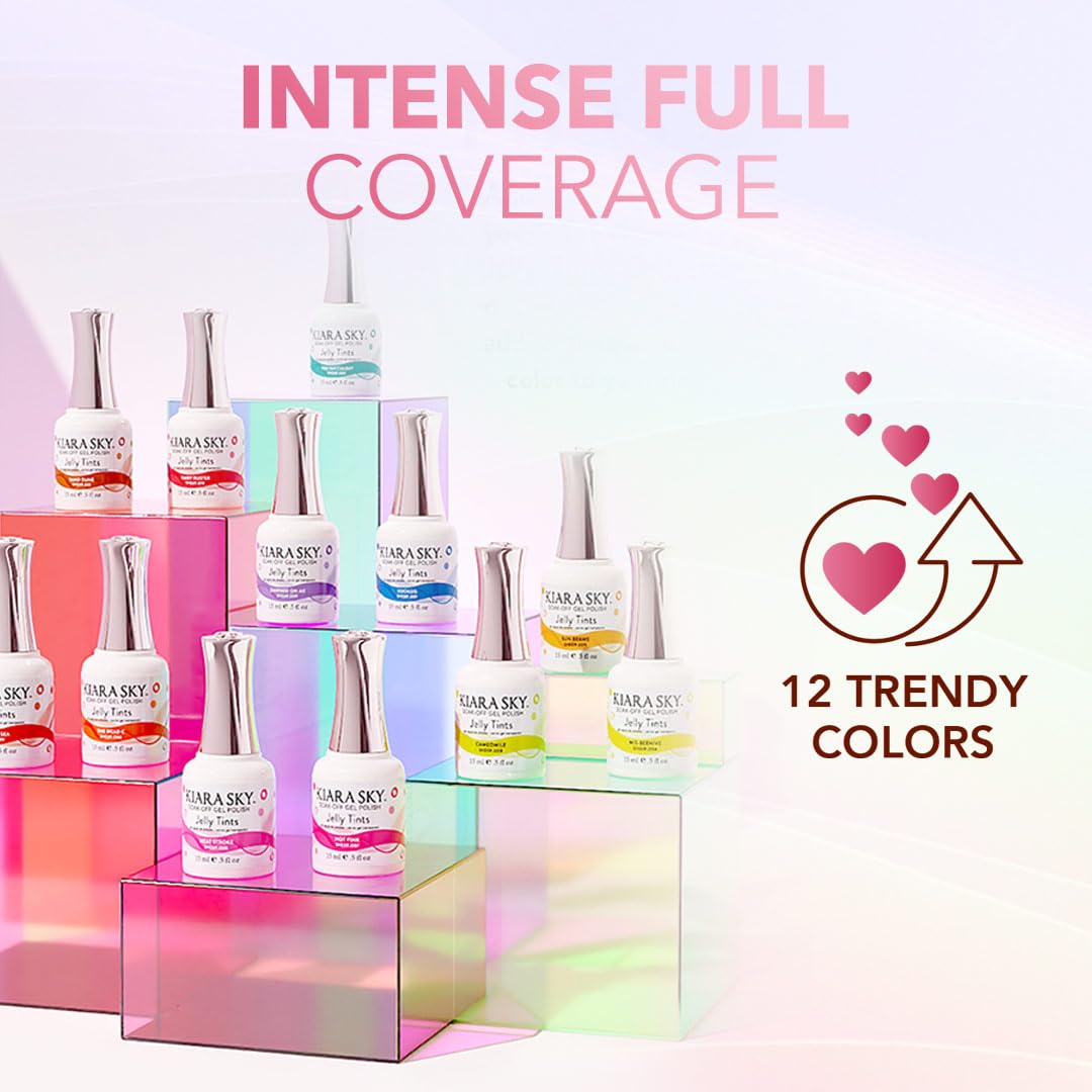 KIARA SKY Professional Nails Soak Off Jelly Tint Gel Polish (Hot Pink)