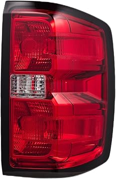 Tail Lights Rear Lamp Brake lights Compatible with Chevy Chevrolet Silverado 1500 2500 3500 2014-2019, GMC Sierra 2500 3500 2015-2019,Without Wiring Kit and Bulbs, Right-Passenger side