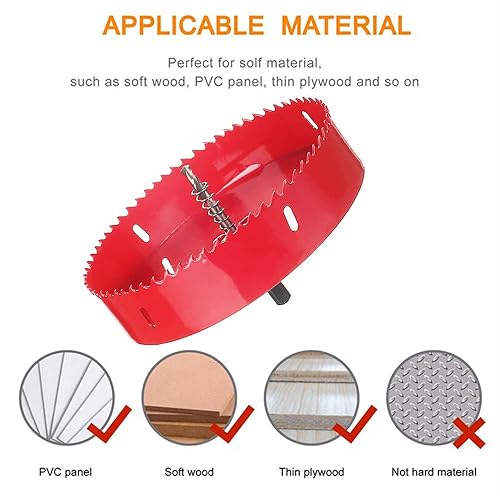 Miniatura 6 de Utoolmart Broca bimetálica de sierra de agujero de 2.756 in2.75 pulgadas, profundidad de corte de 0.984 in1 pulgada de profundidad de corte, hoja de