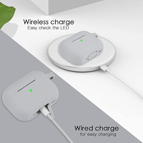 Miniatura 2 de OLEBAND Funda para Airpods Pro de 1 generación con bonito llavero brillante, funda protectora de silicona y antideslizante, compatible con Apple Air