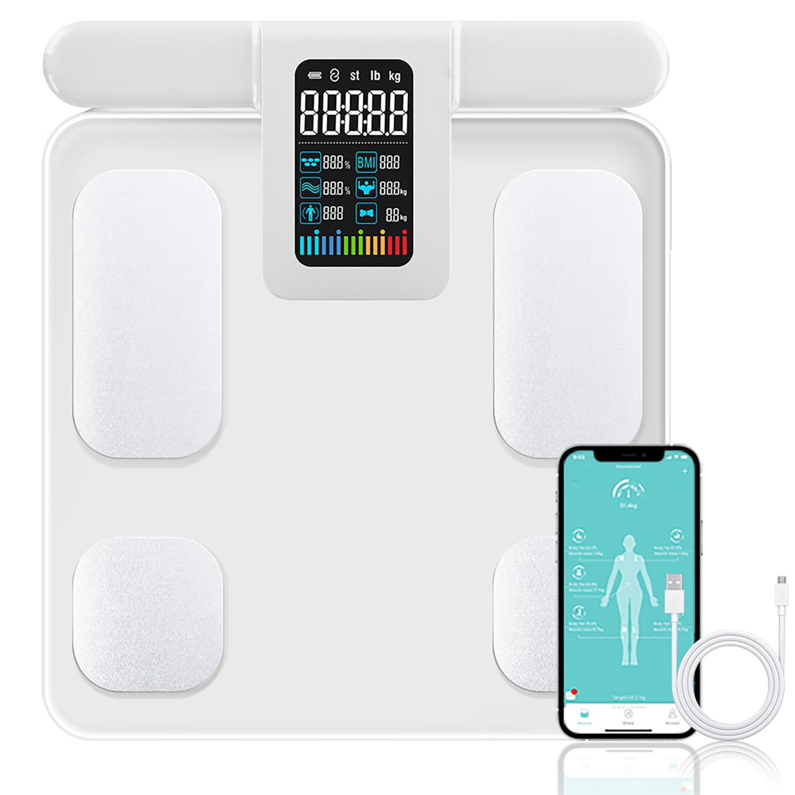 Balance de pesée numérique haute précision blanche impédancemètre pour IMC - 8