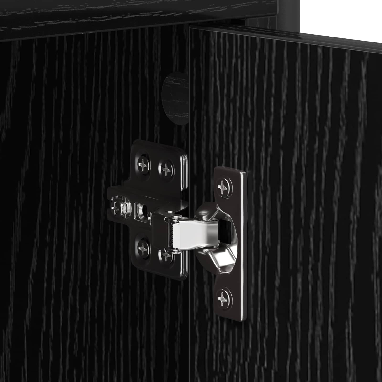 vidaXL Credenza Rovere Nero 102 x 35 x 75 cm Legno ingegnerizzato