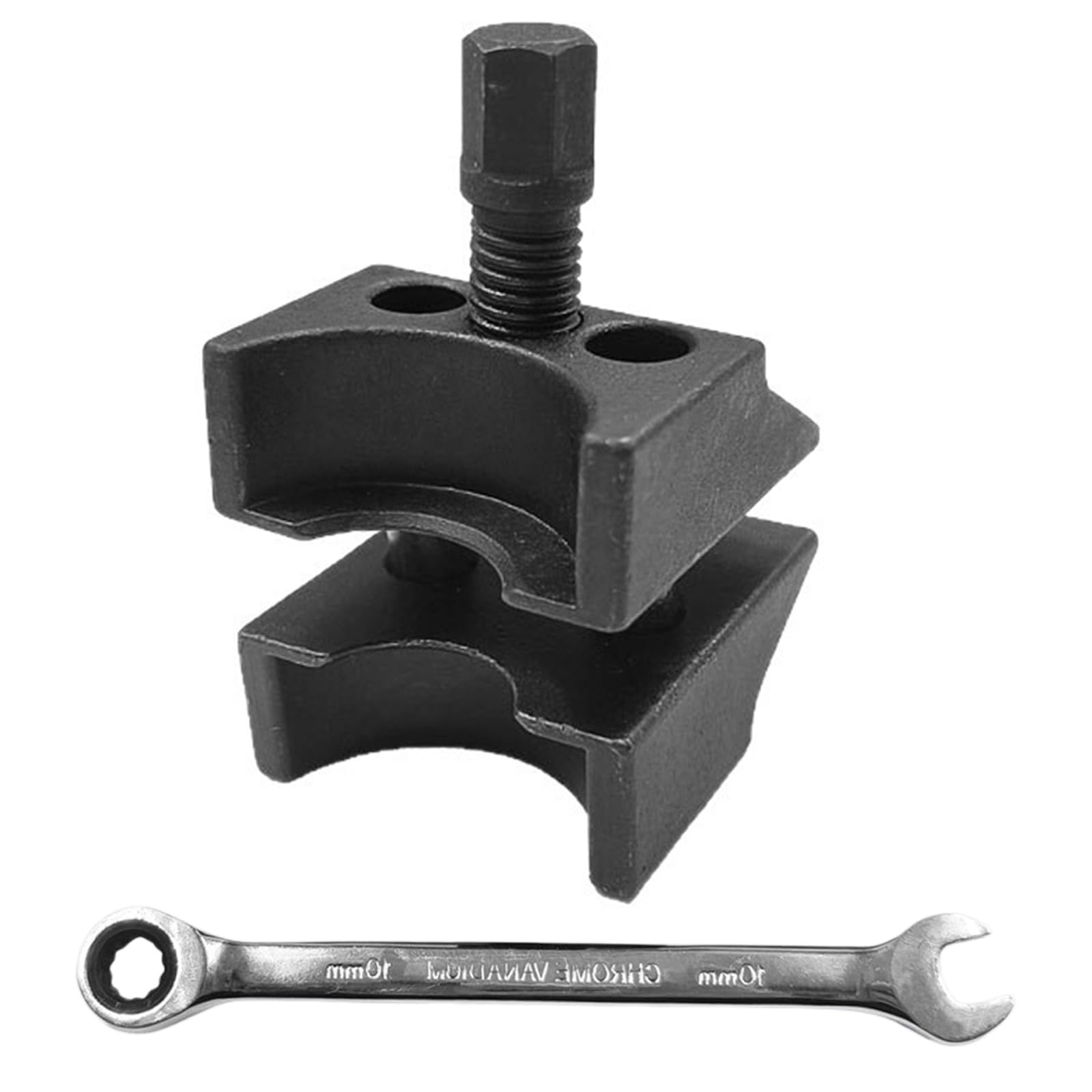 Suspension Service Steel Spreader Hand Tool for Strut Mount and Ball Joint Separation Garage Tasks Work Use Strut Spreader Steering Separator Joint Service Suspension Maintenance Threaded Spreading