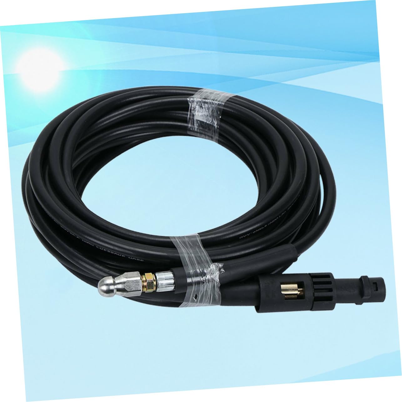 TEHAUX 15m Tapón de Limpieza de Manguera para Drenaje de Aguas Residuales Manguera de Drenaje de Alcantarillado para Limpieza de Automóviles de Alcantarillado