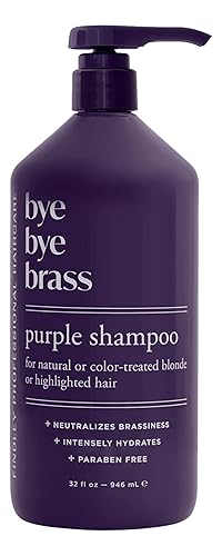 Miniatura 3 de Findley Bye Bye - Champú morado latón para cabello rubio natural o teñido o resaltado, con aceite de aguacate y aceite de ricino, neutraliza el