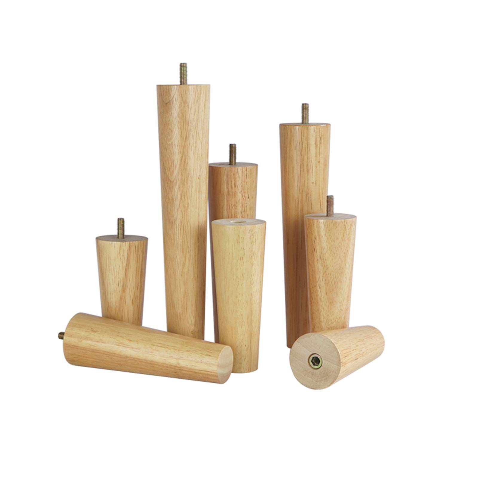 JPENG Sofa Legs 10 Inch Wooden Furniture Legs Solid Wood Replacement Offee Table Couch Chair Legs Erfect For Mid-Century Modern For Armchair Recliner Coffee Table Dresser,4 Pcs
