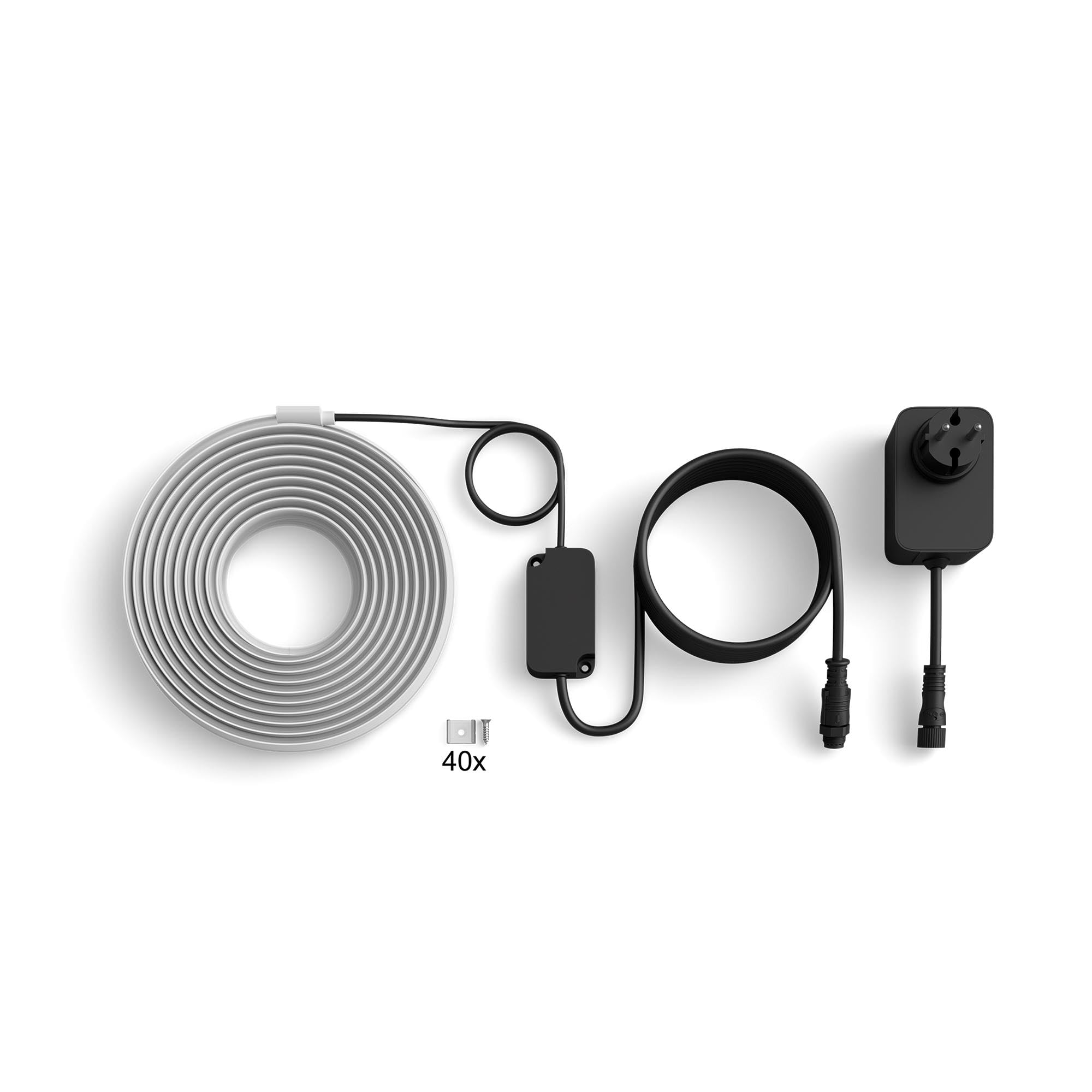 Philips Hue Flux Outdoor 10-Meter LED-Lightstrip 3000 lm farbiges LED Lichtband wetterfest App- und Sprachsteuerung
