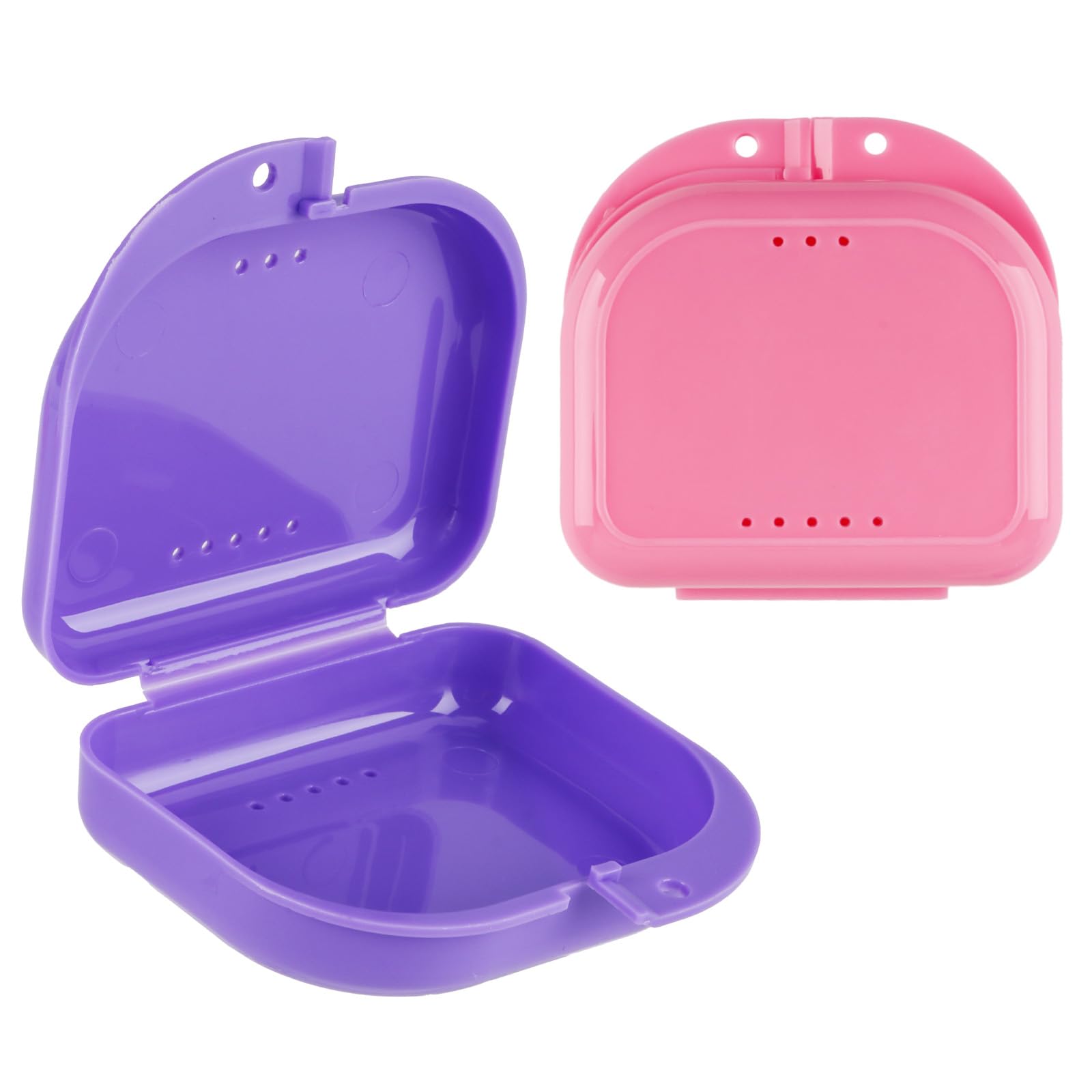 Caja Ortodoncia Dental Funda Ferula Aparato con Agujeros de Ventilación 2 Piezas